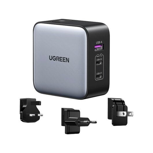 Cargador Travel Ugreen Usba+2*Usbc 65W Worldwide